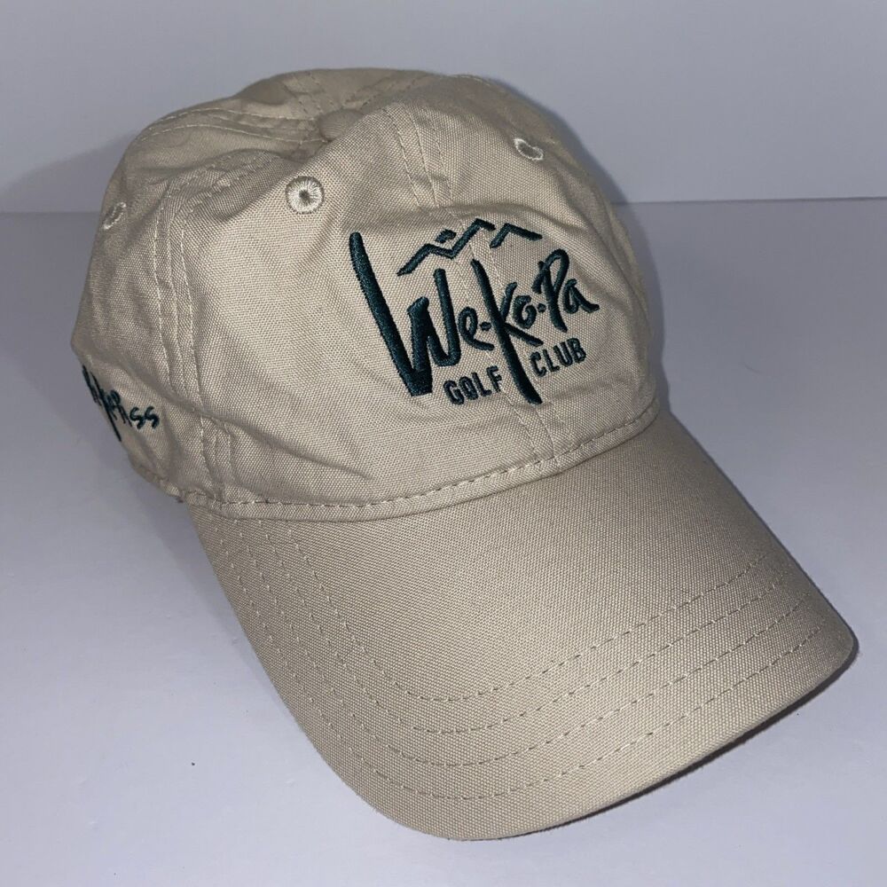 Pukka We-Ko-Pa Golf Club Hat Adjustable Beige Arizona Golf Resort Cap